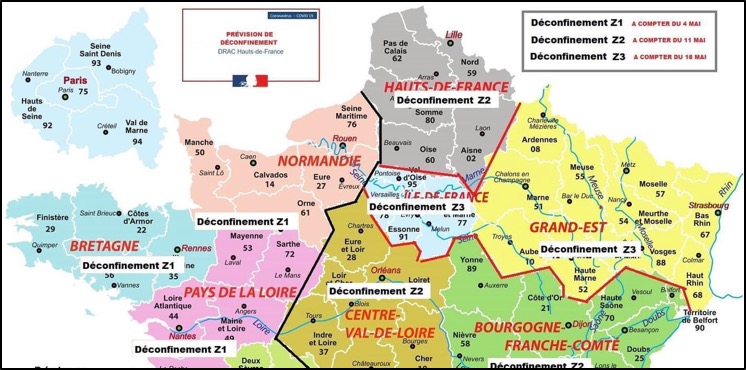 Non, le gouvernement n’a pas publié cette carte de « déconfinement »